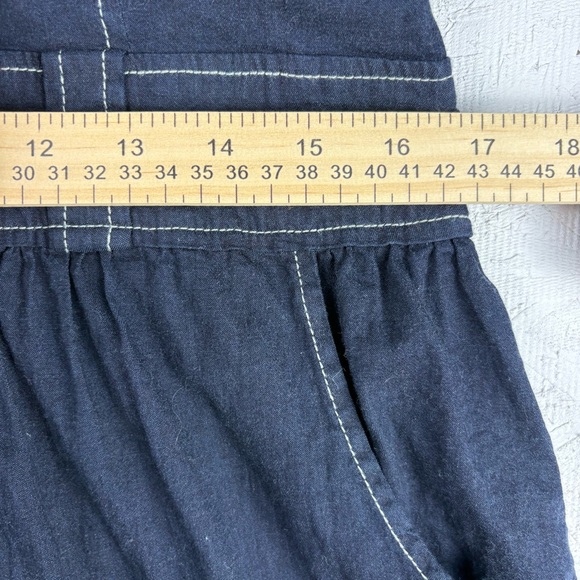 Stetson Denim Button Up Shirt Dress Studded Western Stitching Large Dark Wash 90 - Picture 10 of 10